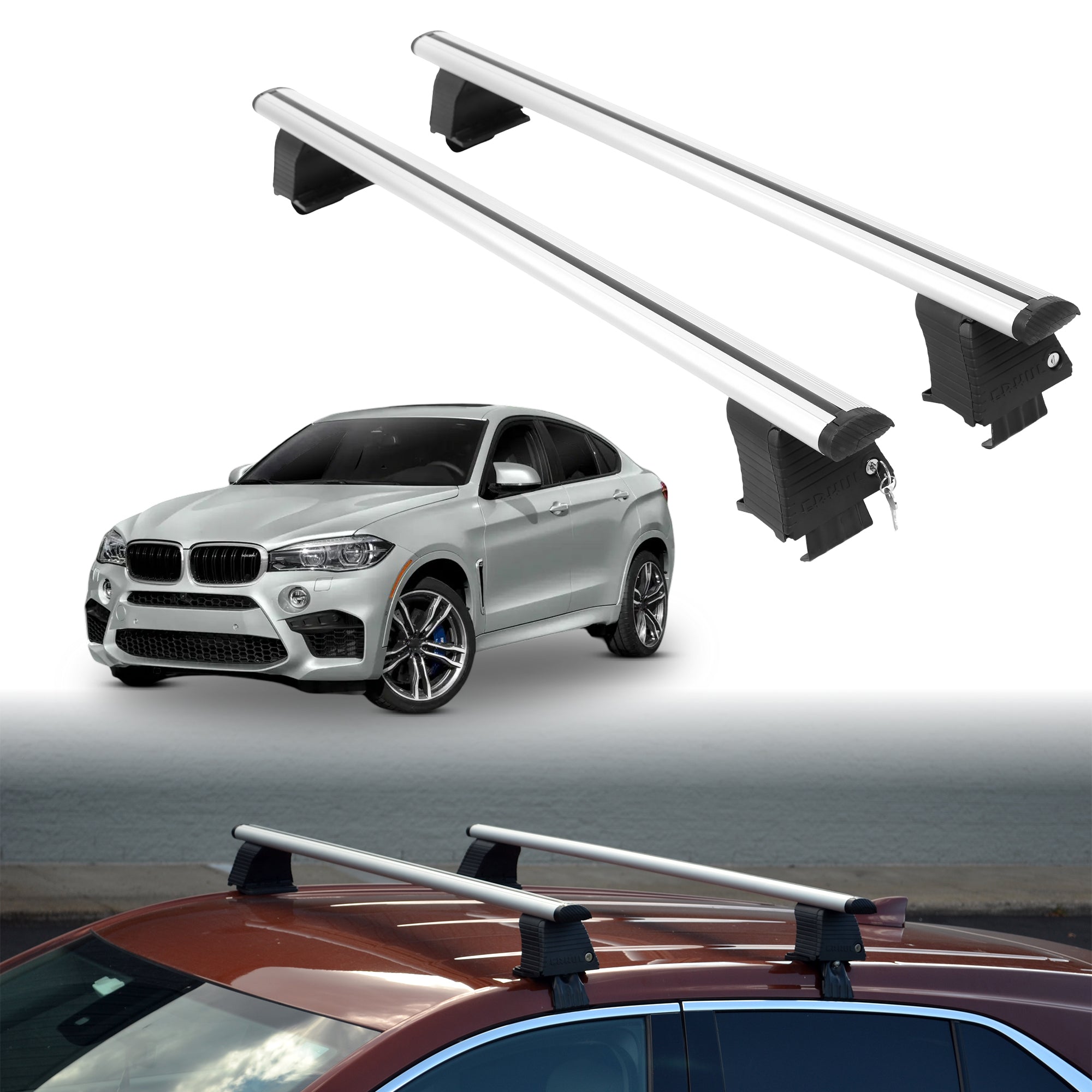 ERKUL Roof Rack Crossbars For BMW X6 M 2015-2019