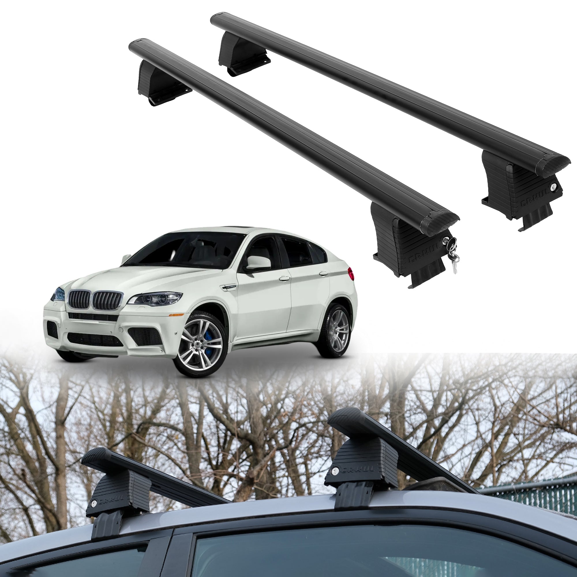 ERKUL Roof Rack Crossbars For BMW X6 M 2010-2014