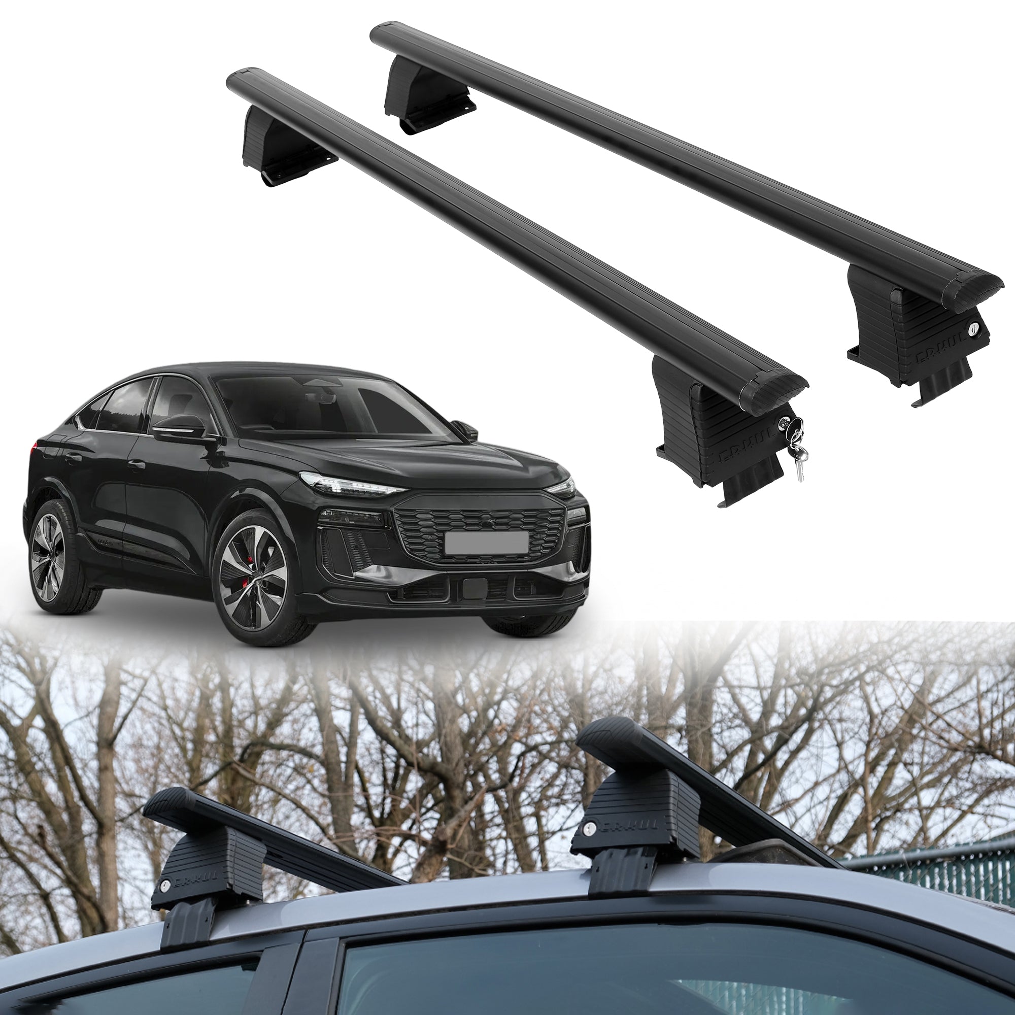 ERKUL Roof Rack Crossbars For AUDI Q6 E-TRON SPORTBACK 2025-2027