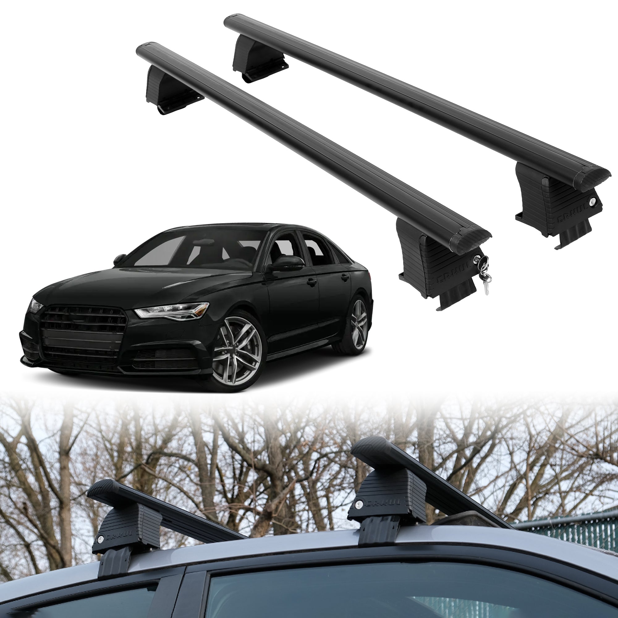 ERKUL Roof Rack Crossbars For AUDI S6 2013-2018