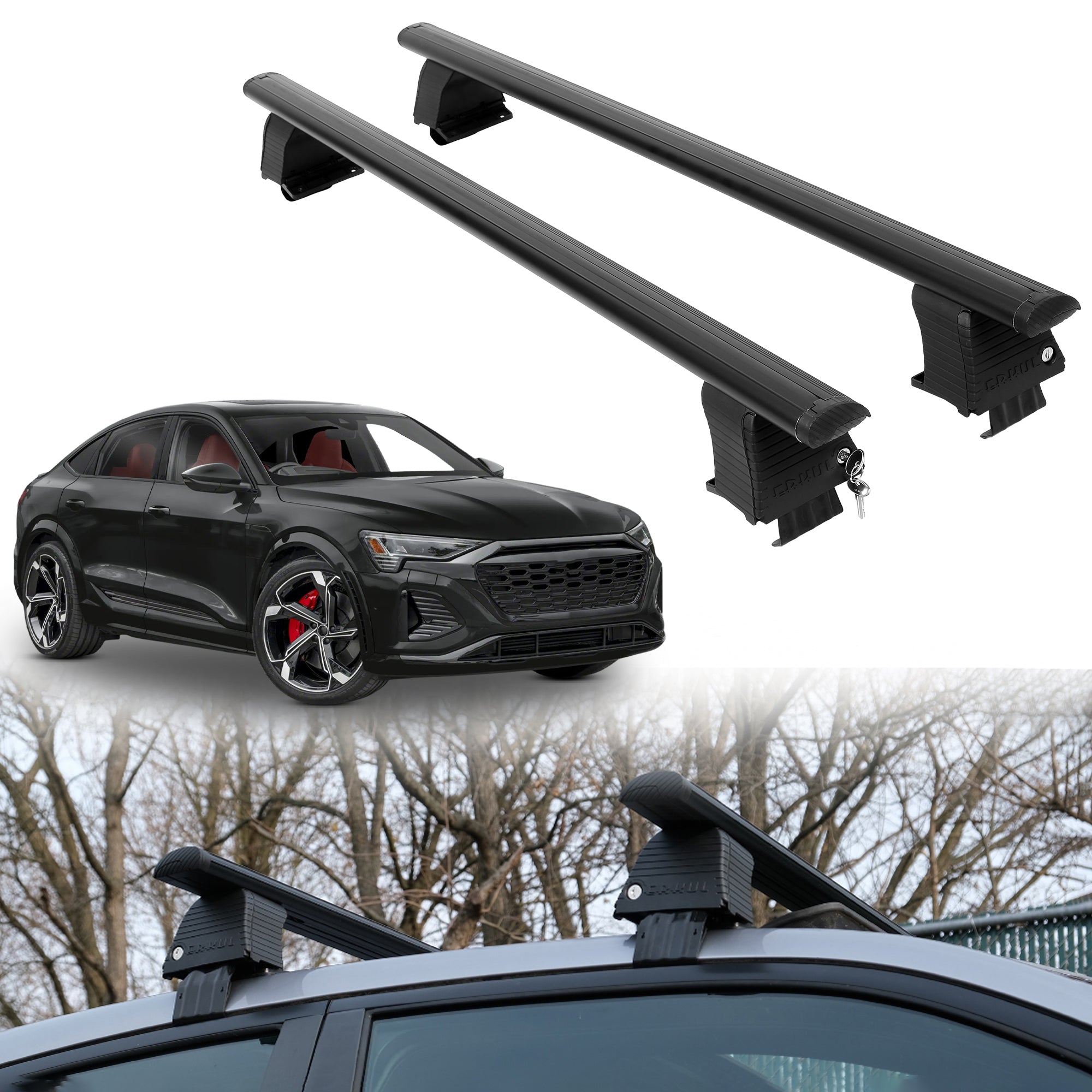 ERKUL Roof Rack Crossbars For AUDI SQ8 E-TRON SPORTBACK 2024-2025
