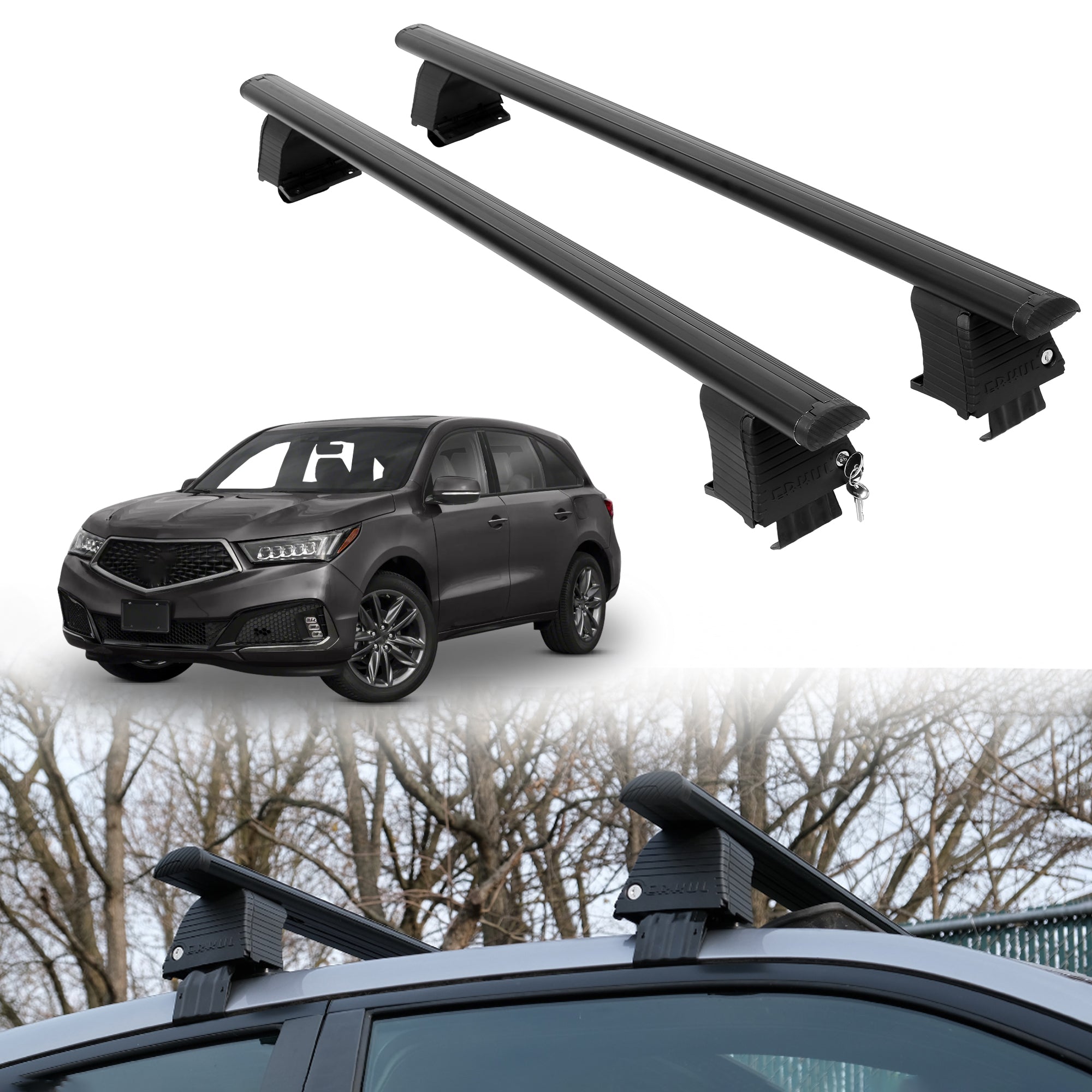 ERKUL Roof Rack Crossbars For ACURA MDX 2014-2020