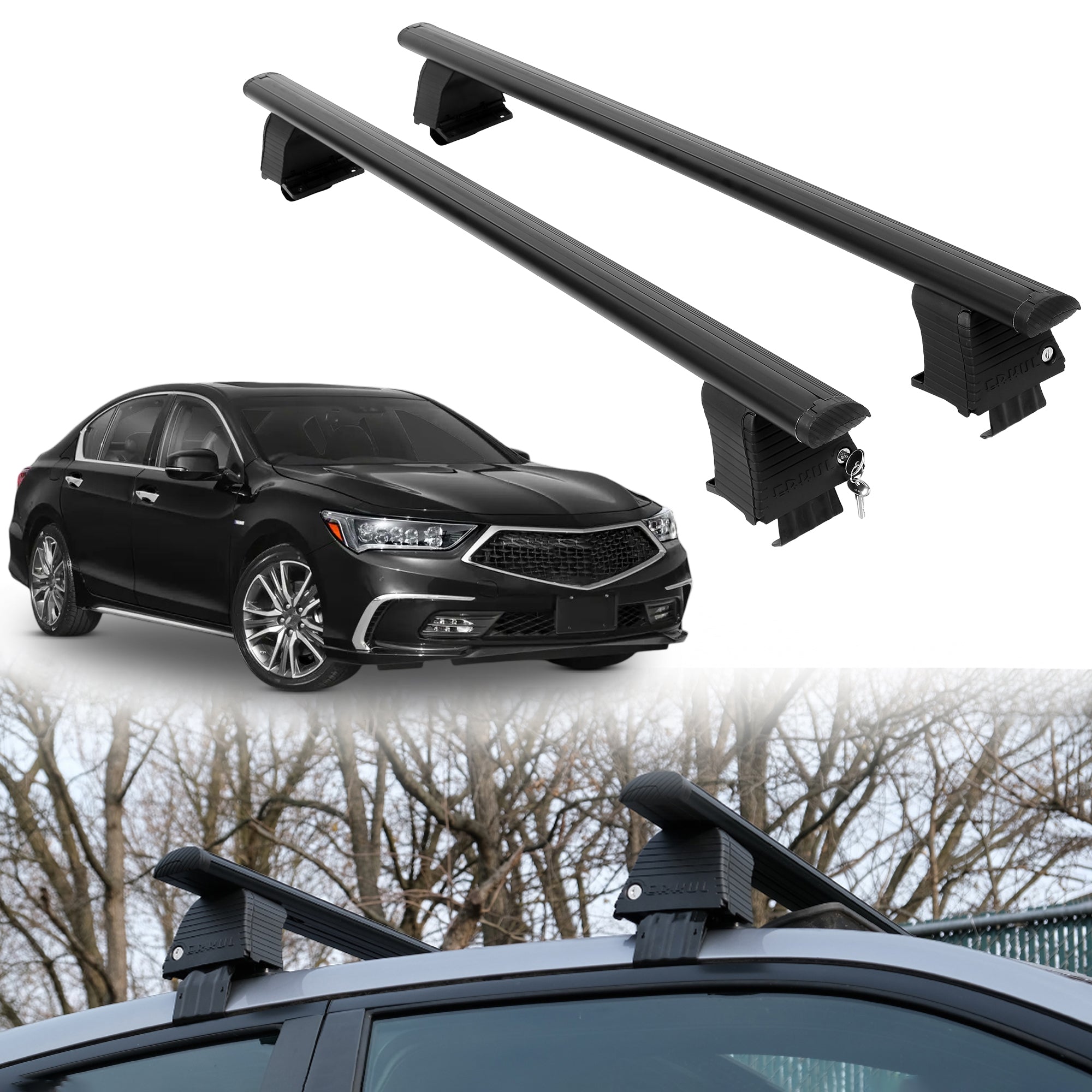 ERKUL Roof Rack Crossbars For ACURA RLX / RLX SPORT HYBRID 2014-2020