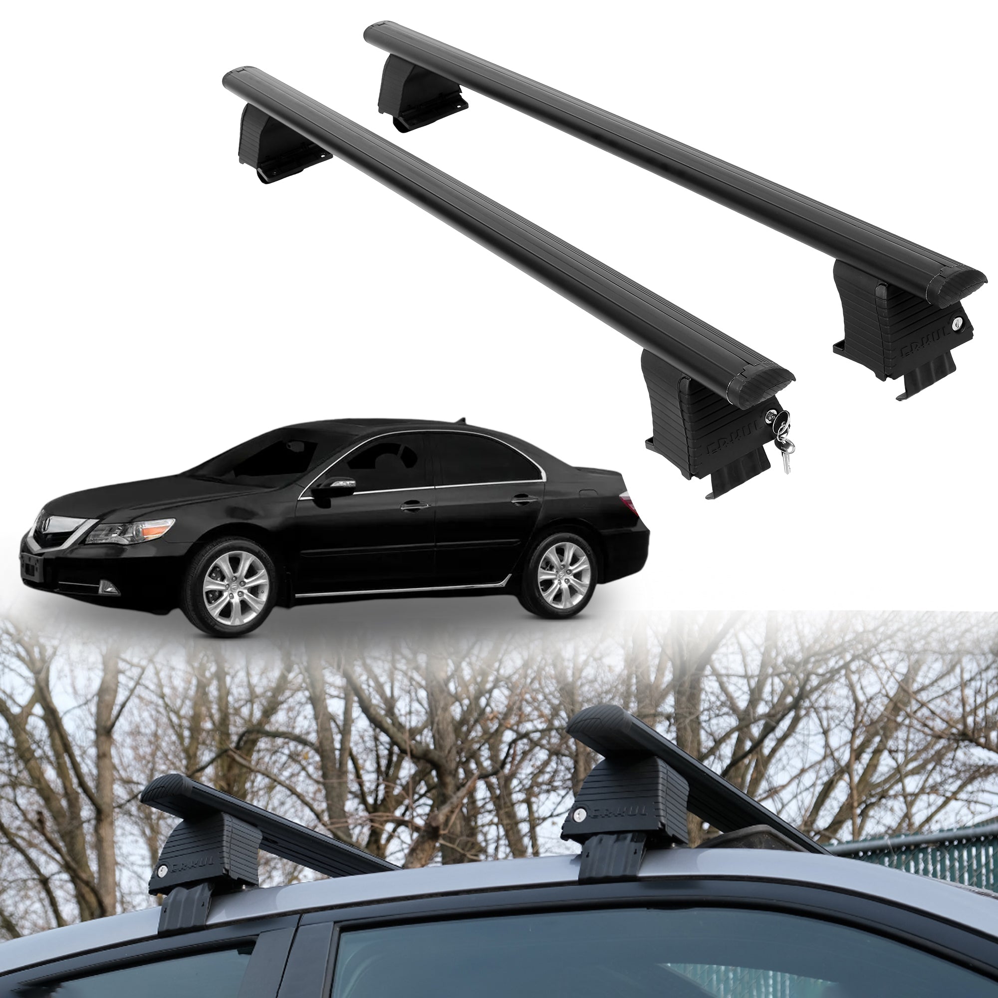 ERKUL Roof Rack Crossbars For ACURA RL 2005-2012