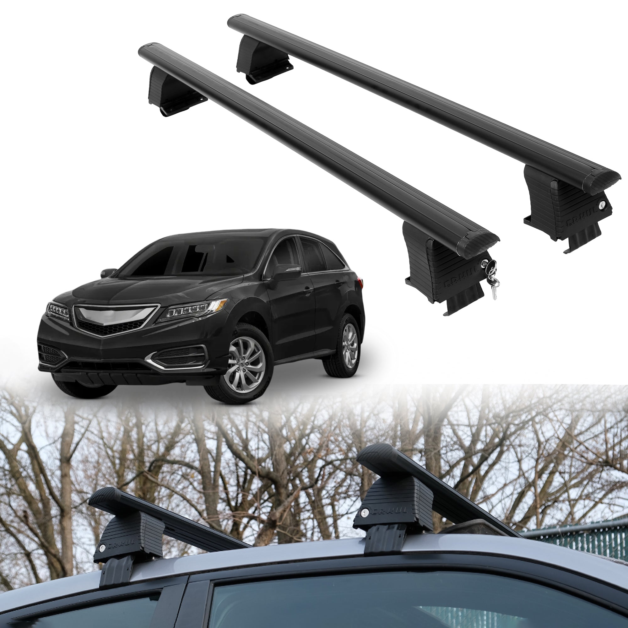 ERKUL Roof Rack Crossbars For ACURA RDX 2013-2018
