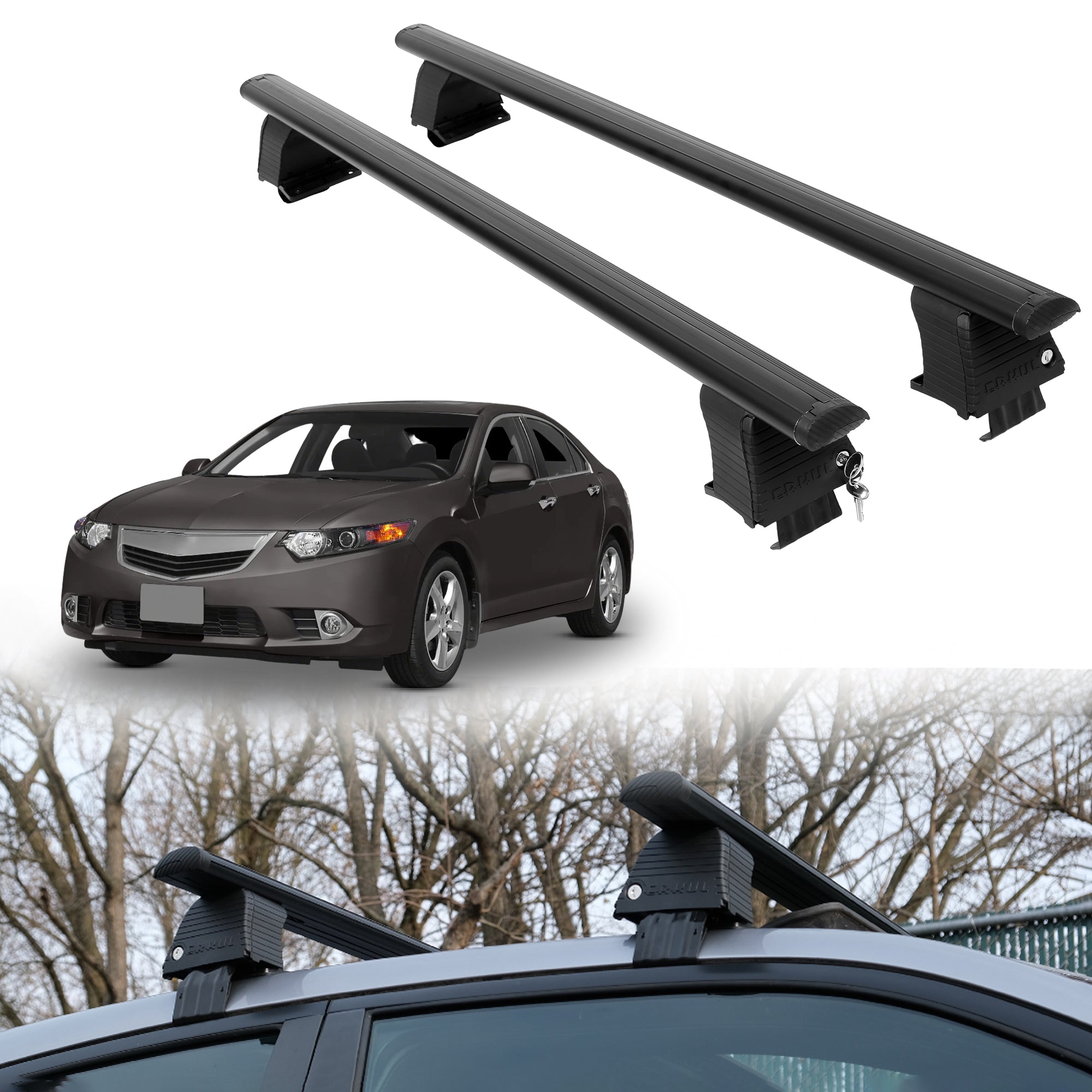 ERKUL Roof Rack Crossbars For ACURA TSX 2009-2014