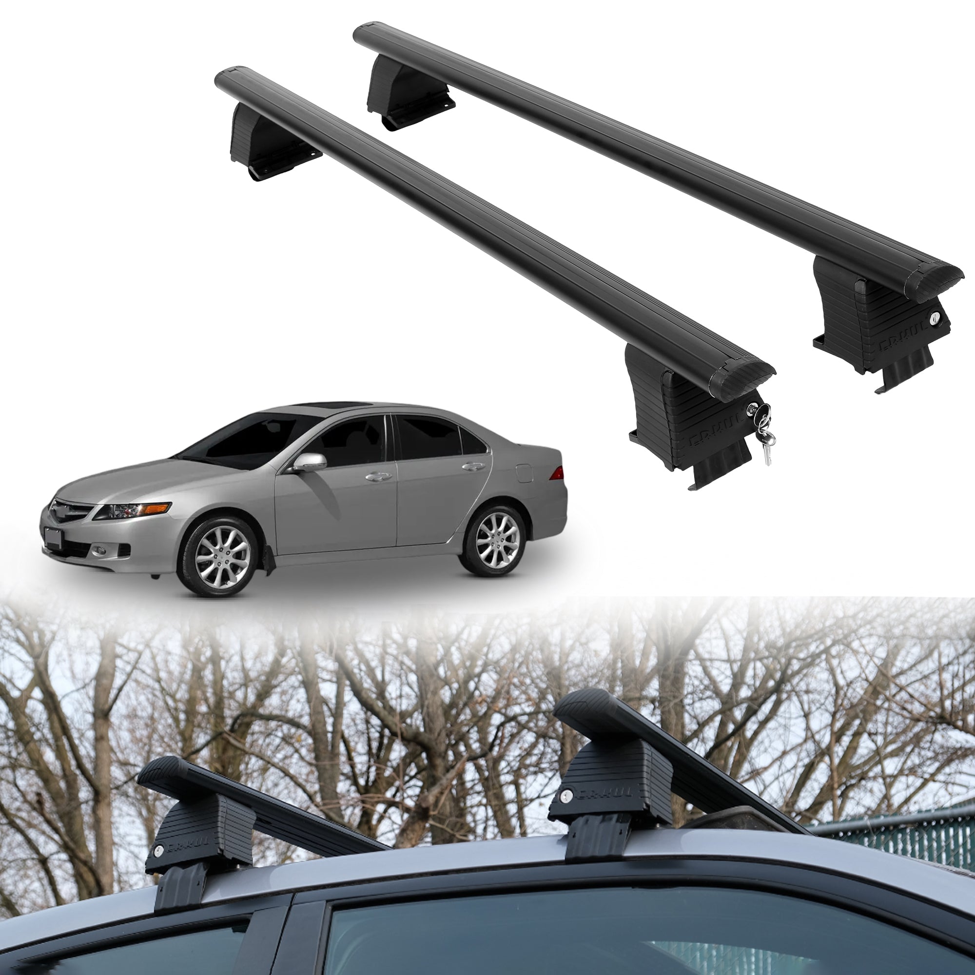 ERKUL Roof Rack Crossbars For ACURA TSX 2004-2008