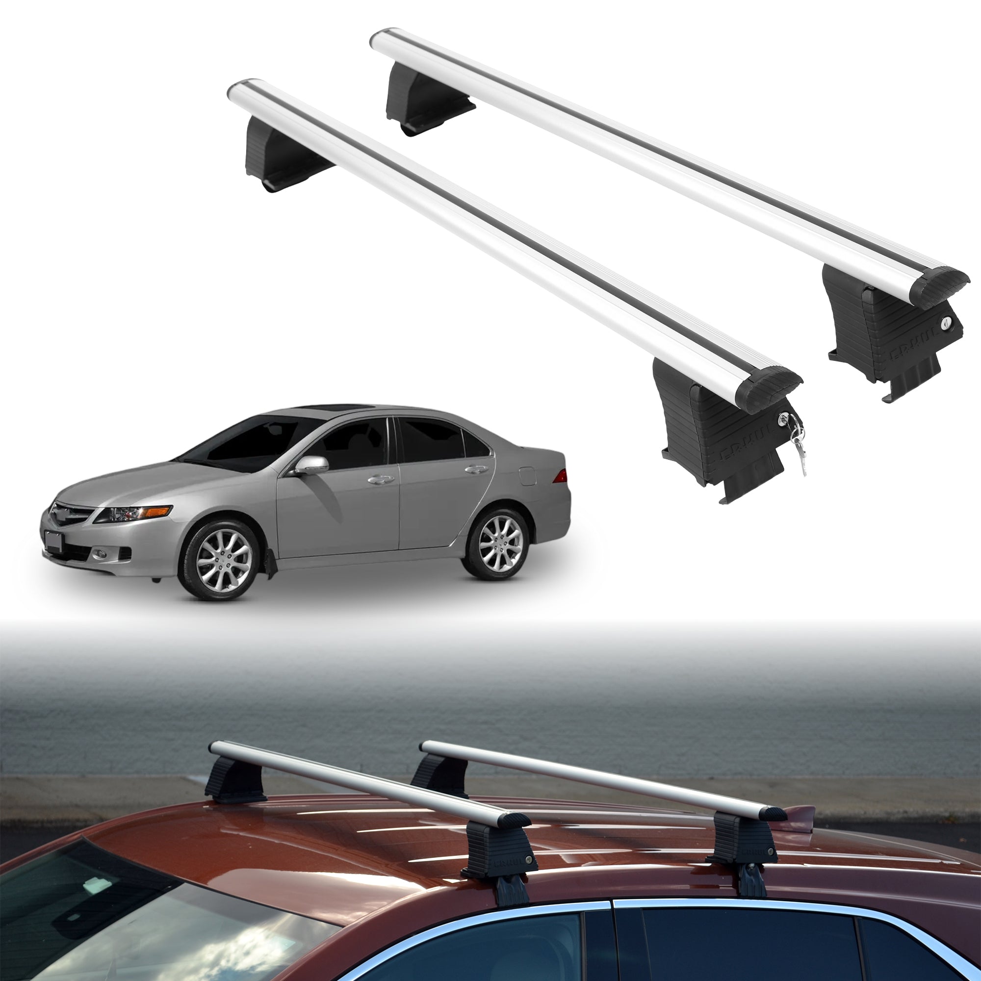 ERKUL Roof Rack Crossbars For ACURA TSX 2004-2008