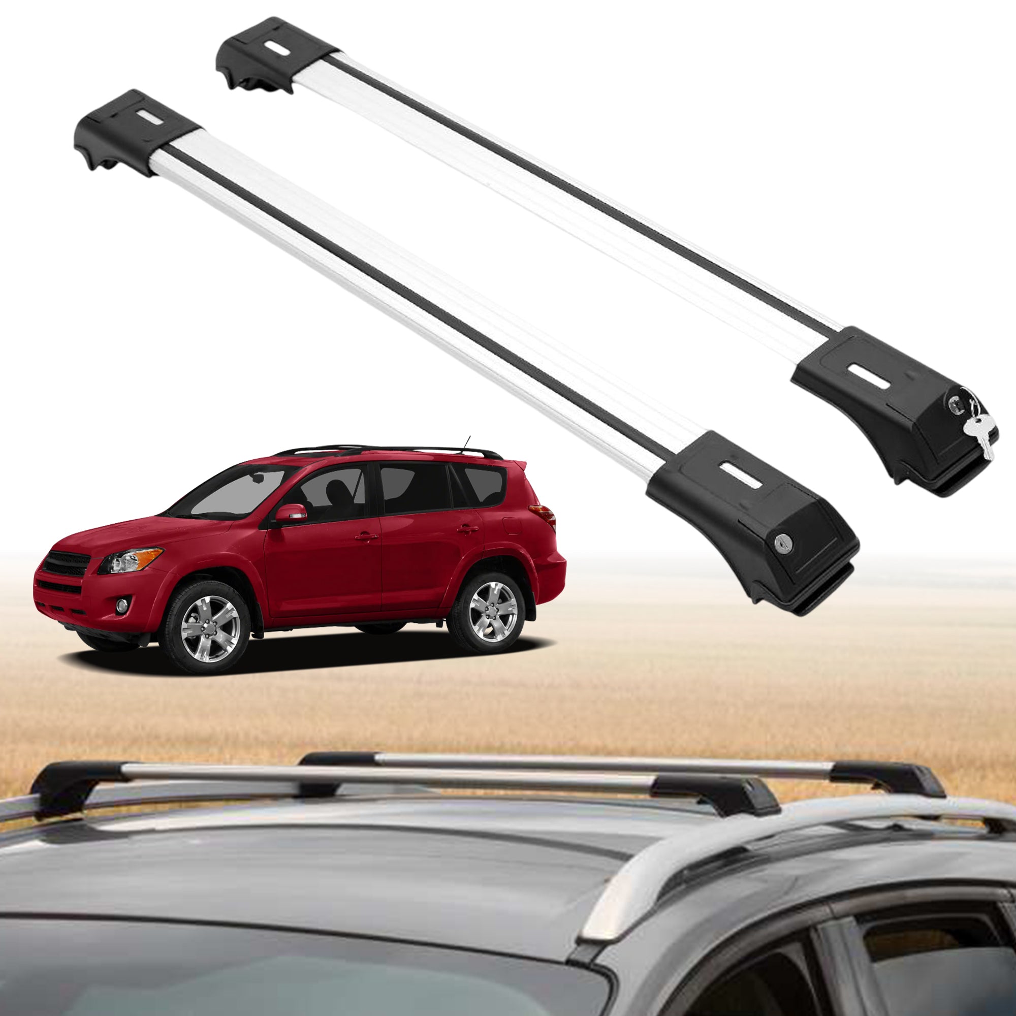 ERKUL Roof Rack Crossbars For TOYOTA RAV4 2007-2012