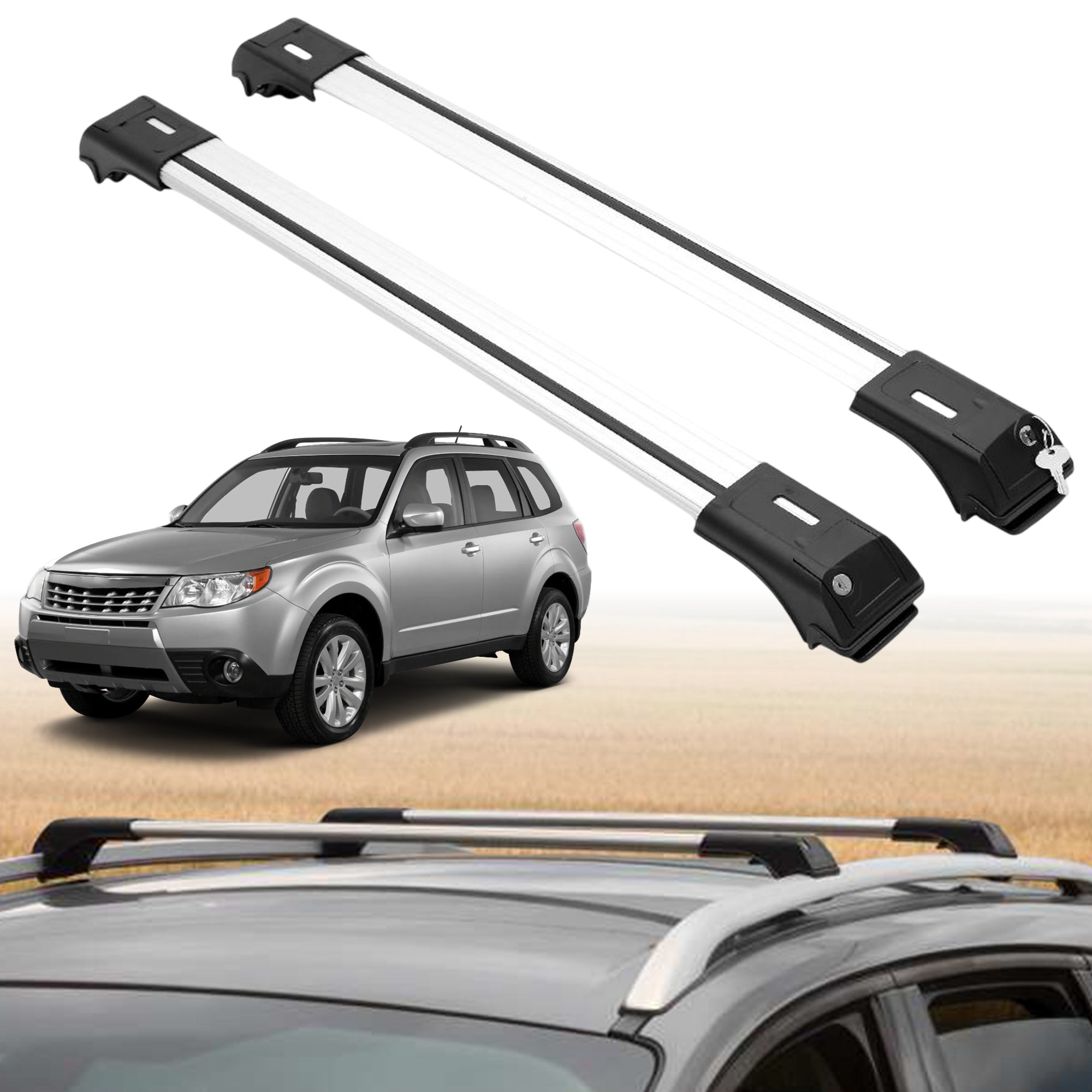 ERKUL Roof Rack Crossbars For SUBARU FORESTER 2009-2013