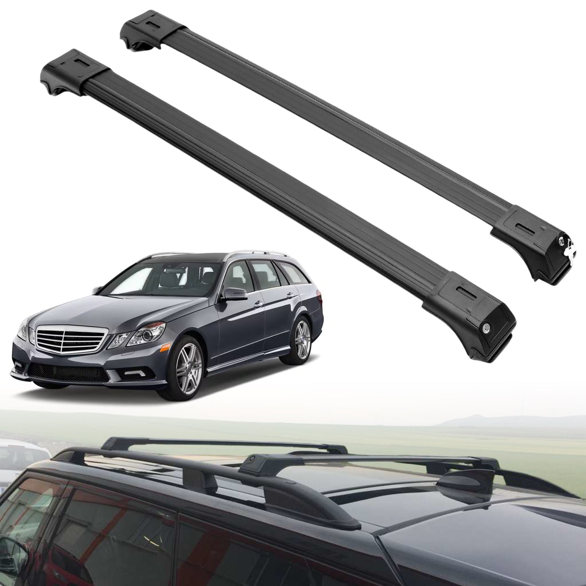 ERKUL Roof Rack Crossbars For MERCEDES-BENZ E-CLASS 2011-2016