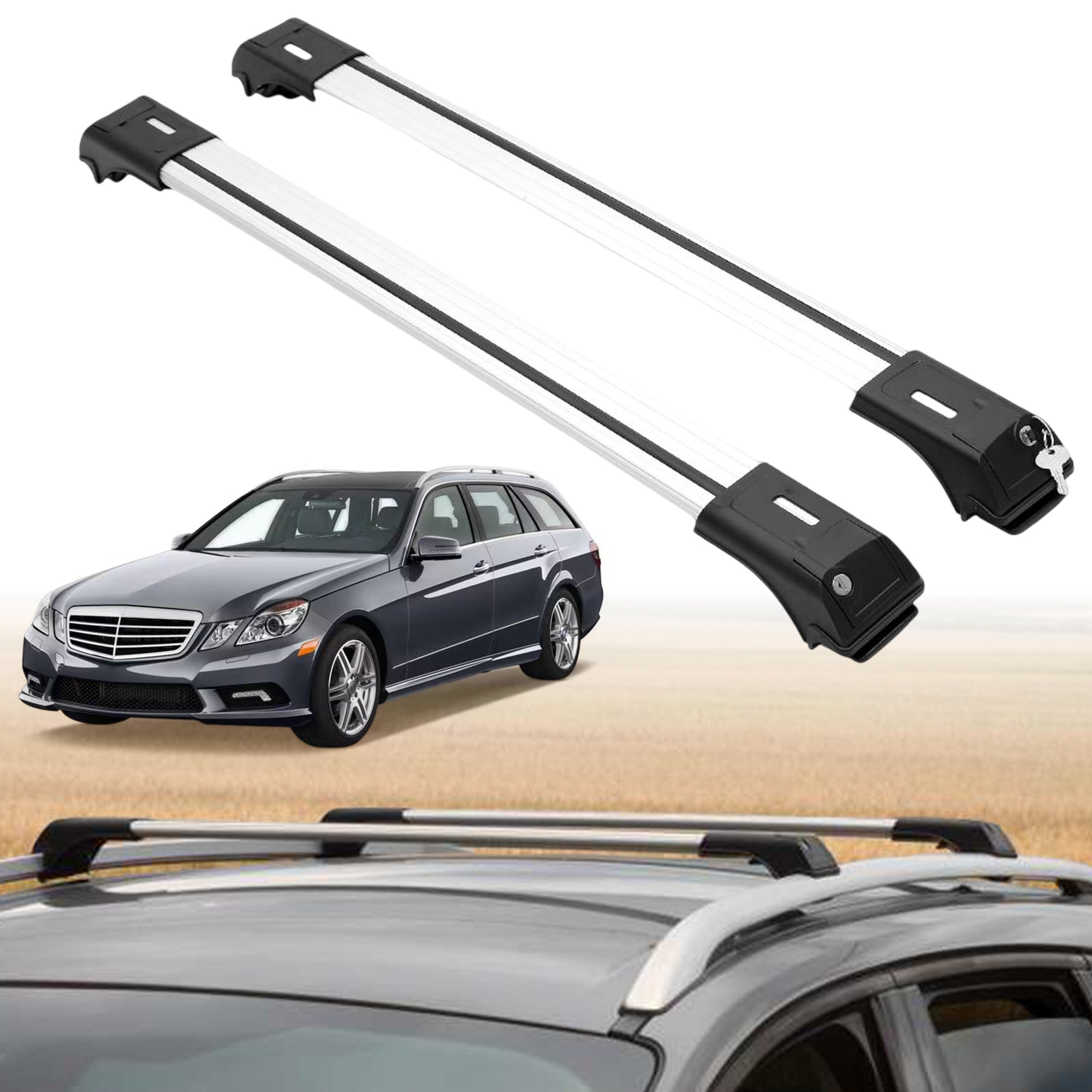 ERKUL Roof Rack Crossbars For MERCEDES-BENZ E-CLASS 2011-2016