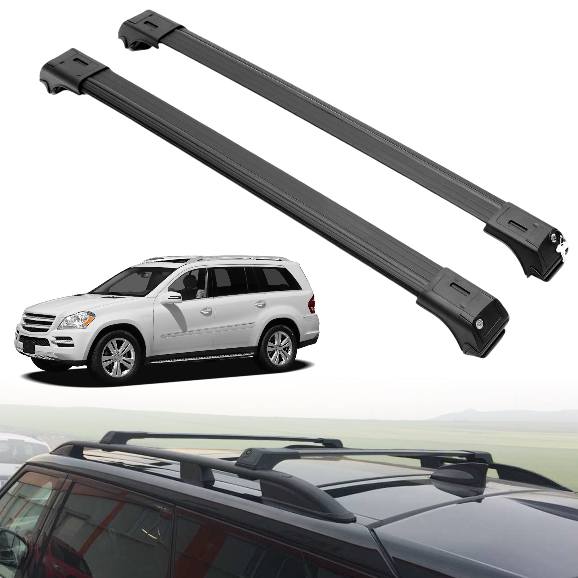 ERKUL Roof Rack Crossbars For MERCEDES-BENZ GL-CLASS 2007-2012