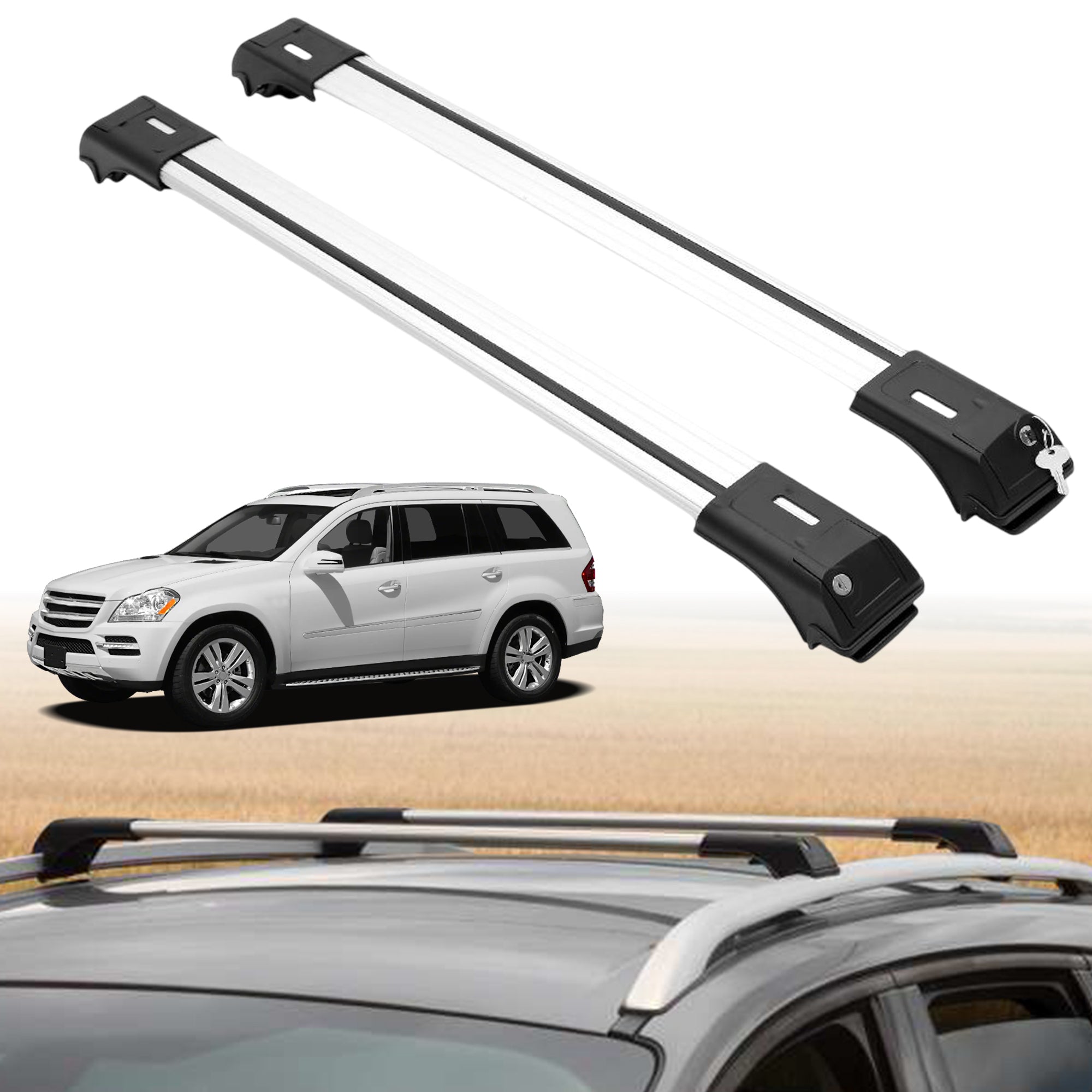 ERKUL Roof Rack Crossbars For MERCEDES-BENZ GL-CLASS 2007-2012