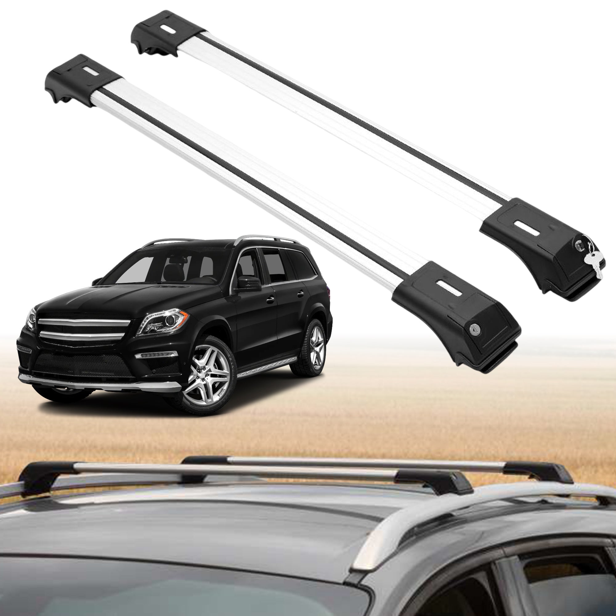 ERKUL Roof Rack Crossbars For MERCEDES-BENZ GL-CLASS 2013-2016
