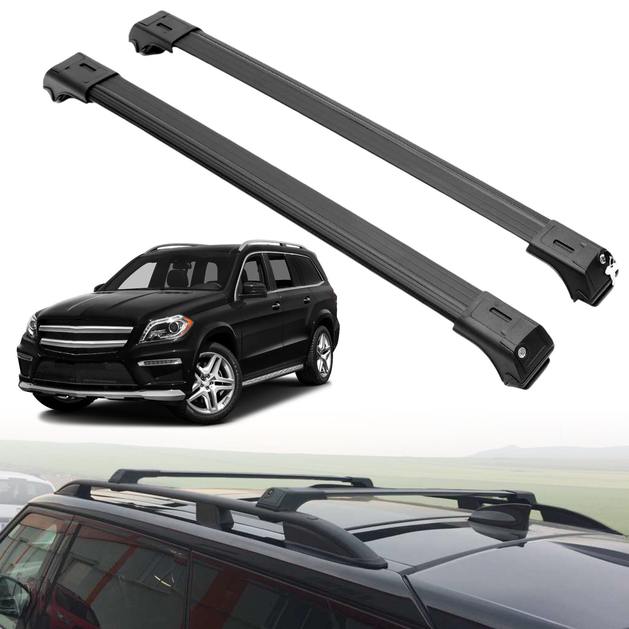 ERKUL Roof Rack Crossbars For MERCEDES-BENZ GL-CLASS 2013-2016