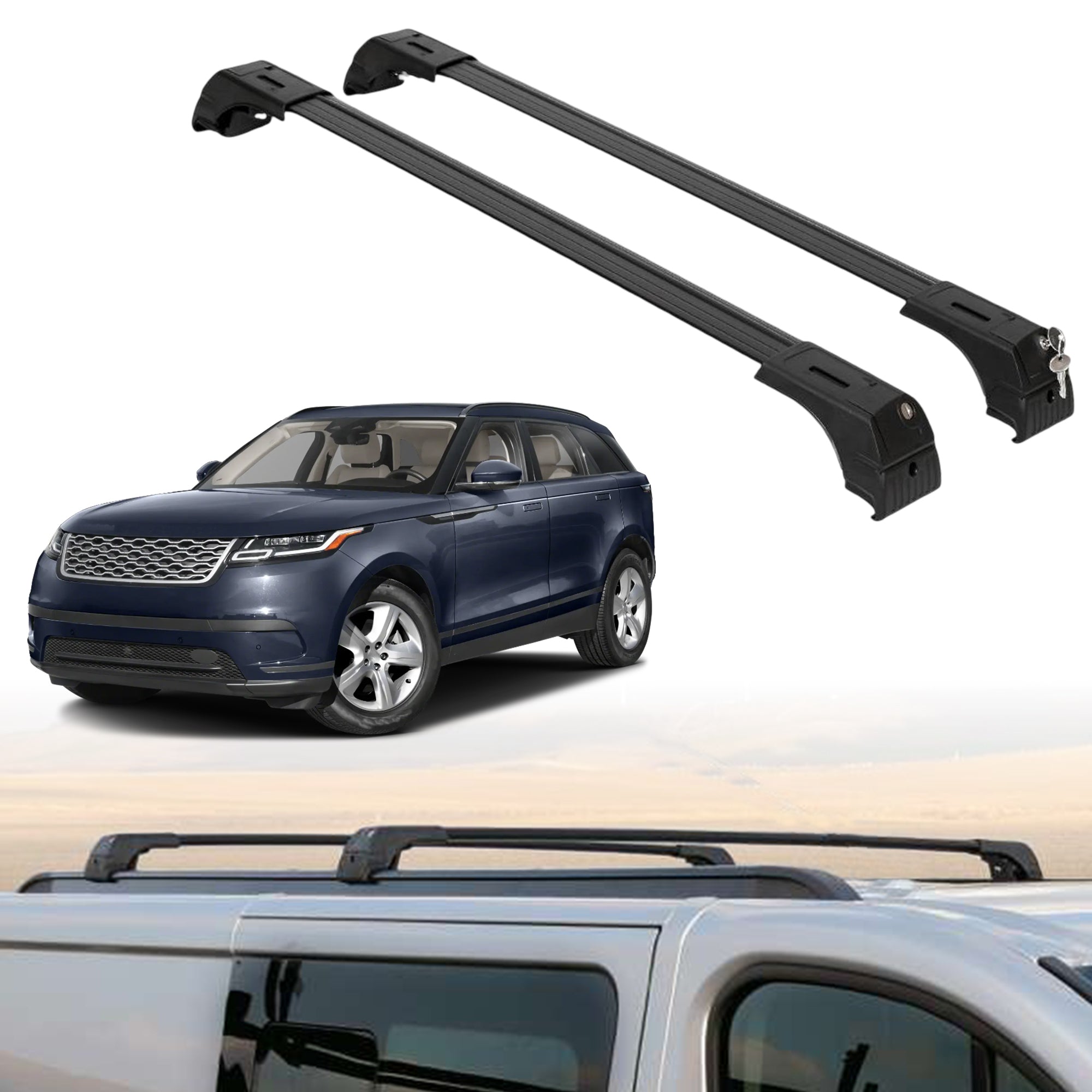 ERKUL Roof Rack Crossbars For LAND ROVER RANGE ROVER VELAR 2018-2026