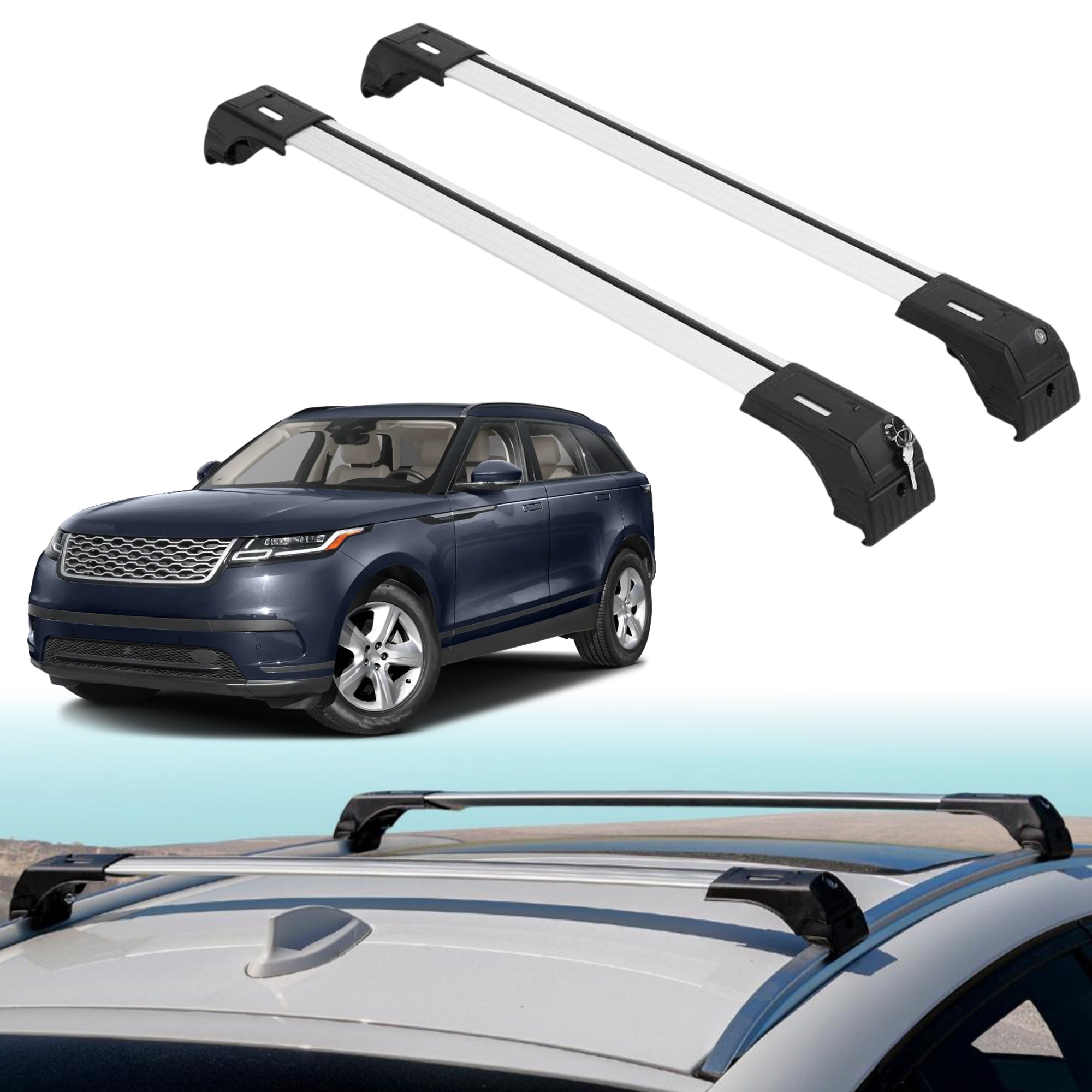 ERKUL Roof Rack Crossbars For LAND ROVER RANGE ROVER VELAR 2018-2026