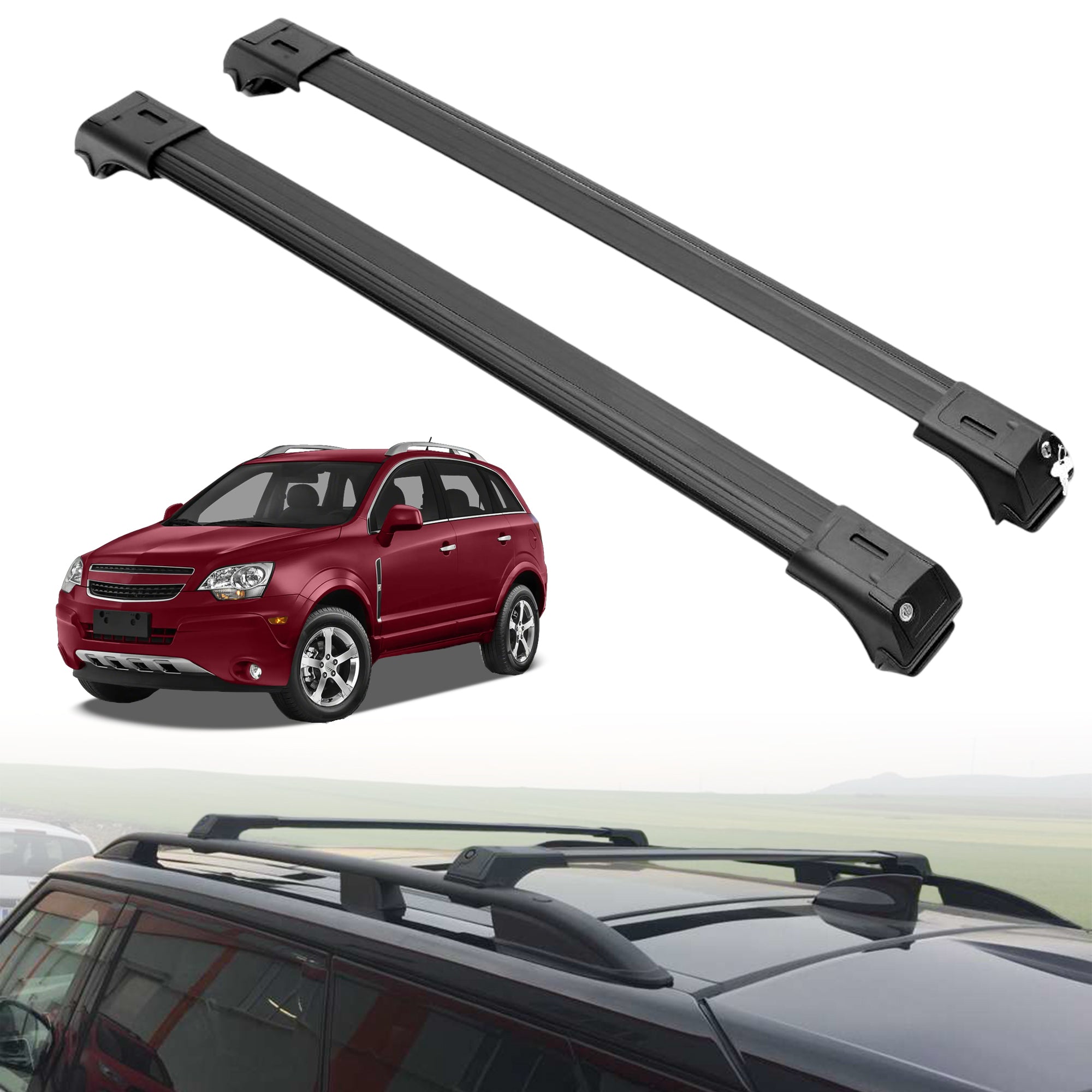 ERKUL Roof Rack Crossbars For CHEVROLET CAPTIVA 2012-2015