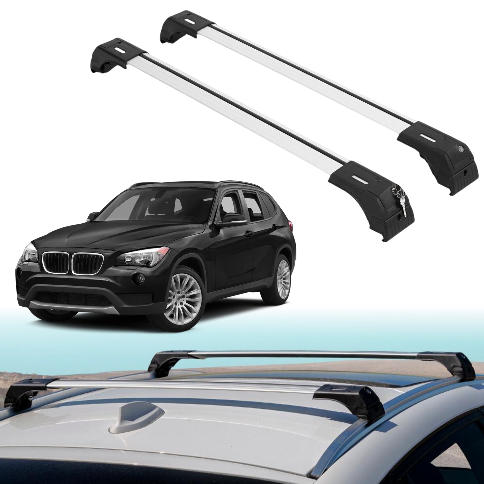 ERKUL Roof Rack Crossbars For BMW X1 2013-2015