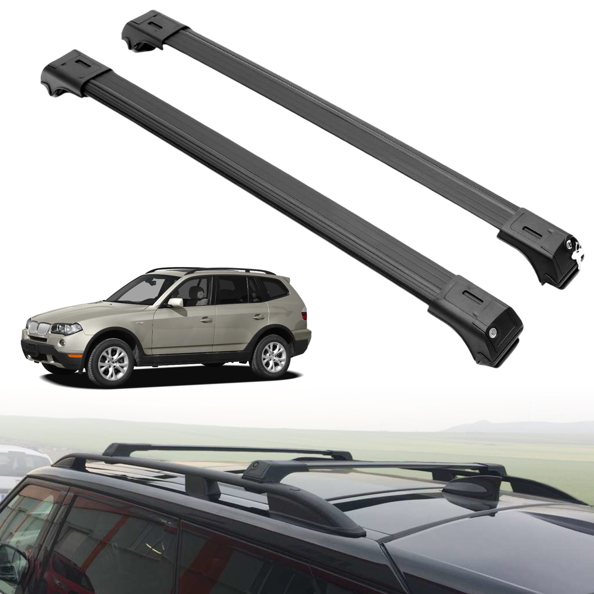 ERKUL Roof Rack Crossbars For BMW X3 2004-2010