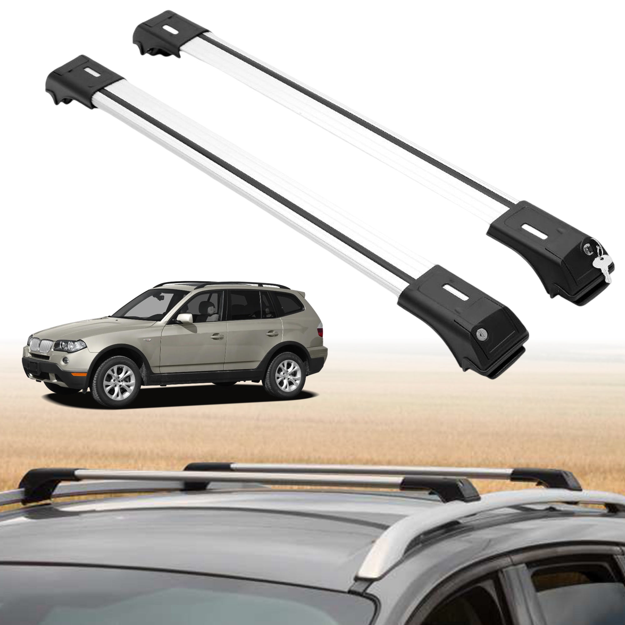 ERKUL Roof Rack Crossbars For BMW X3 2004-2010