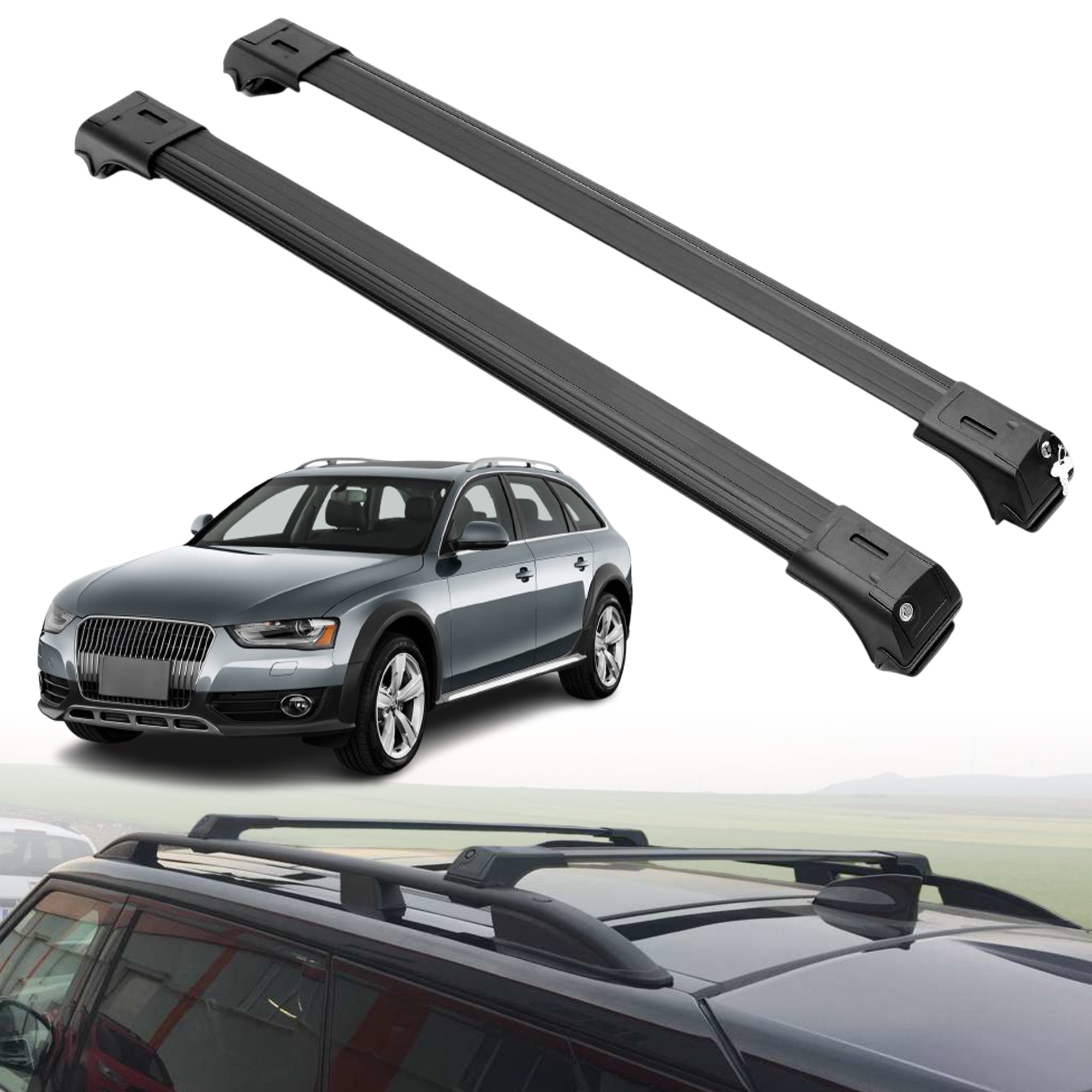 ERKUL Roof Rack Crossbars For AUDI A4 ALLROAD 2013-2016
