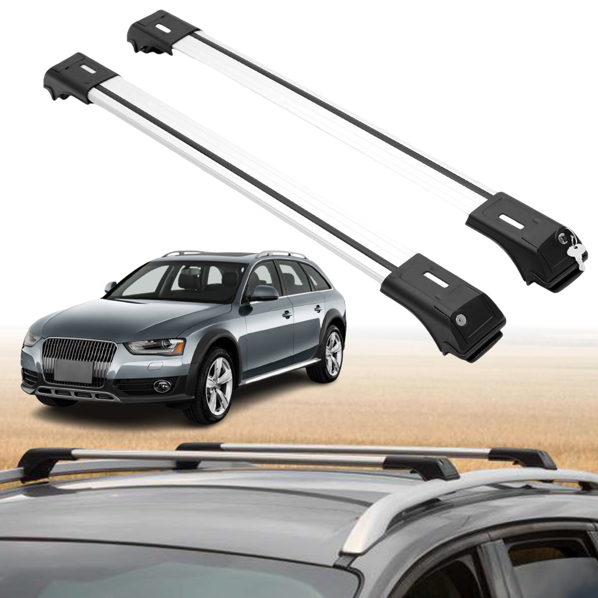 ERKUL Roof Rack Crossbars For AUDI A4 ALLROAD 2013-2016