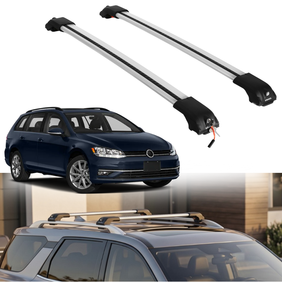 Roof Rack Crossbars for Volkswagen Golf SportWagen 2015-2019 - Silver