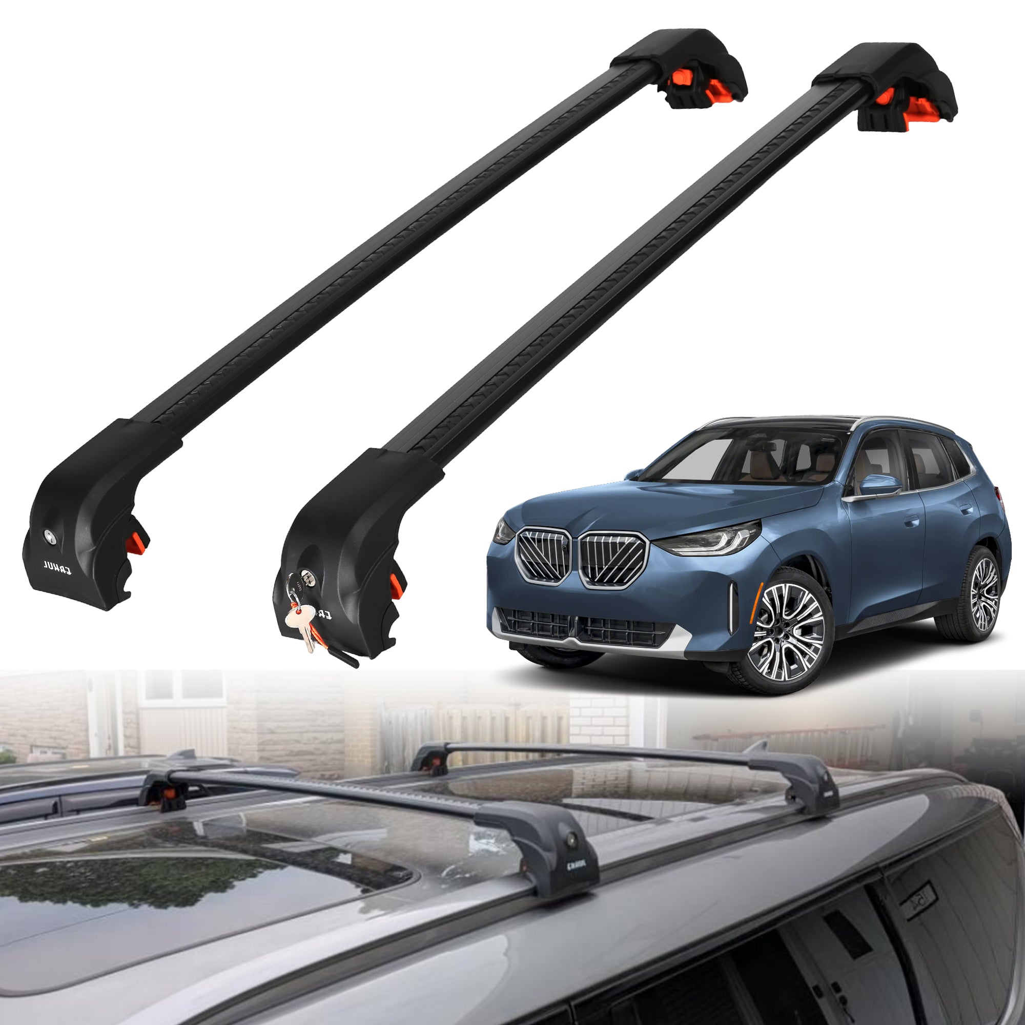ERKUL Roof Rack Crossbars For BMW X3 2025-2026
