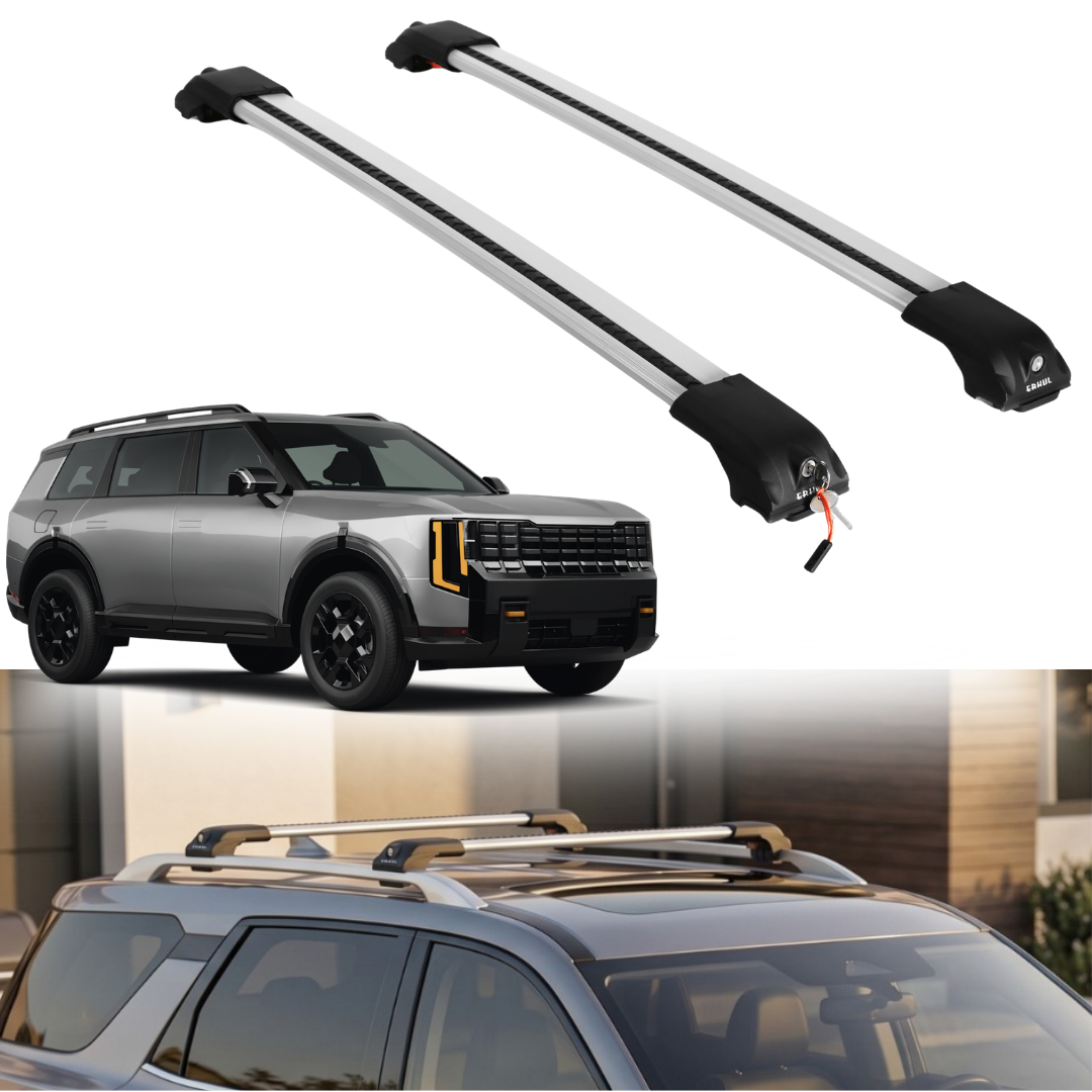 Roof Rack Crossbars for Kia Telluride 2027 Fits Raised Rails - Silver