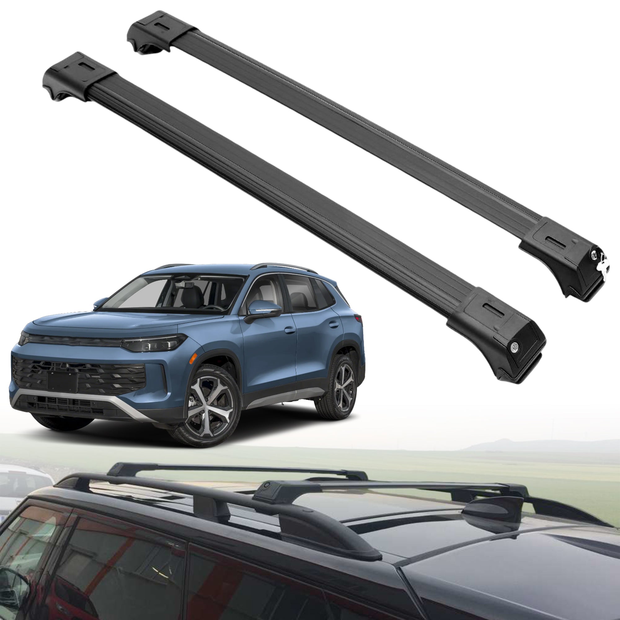 ERKUL Roof Rack Crossbars For VOLKSWAGEN TIGUAN 2025-2026