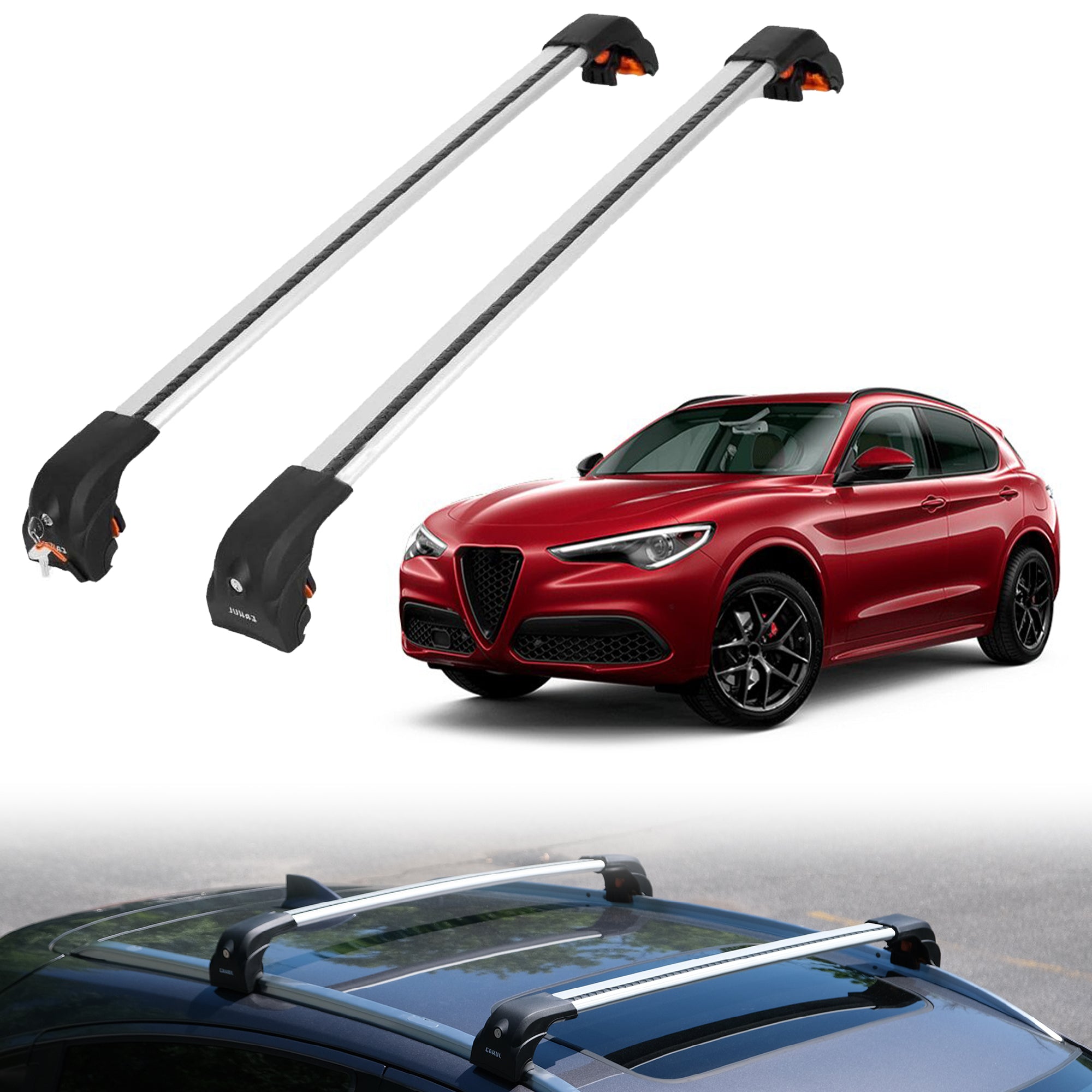 ERKUL Roof Rack Crossbars For ALFA ROMEO STELVIO 2018-2026