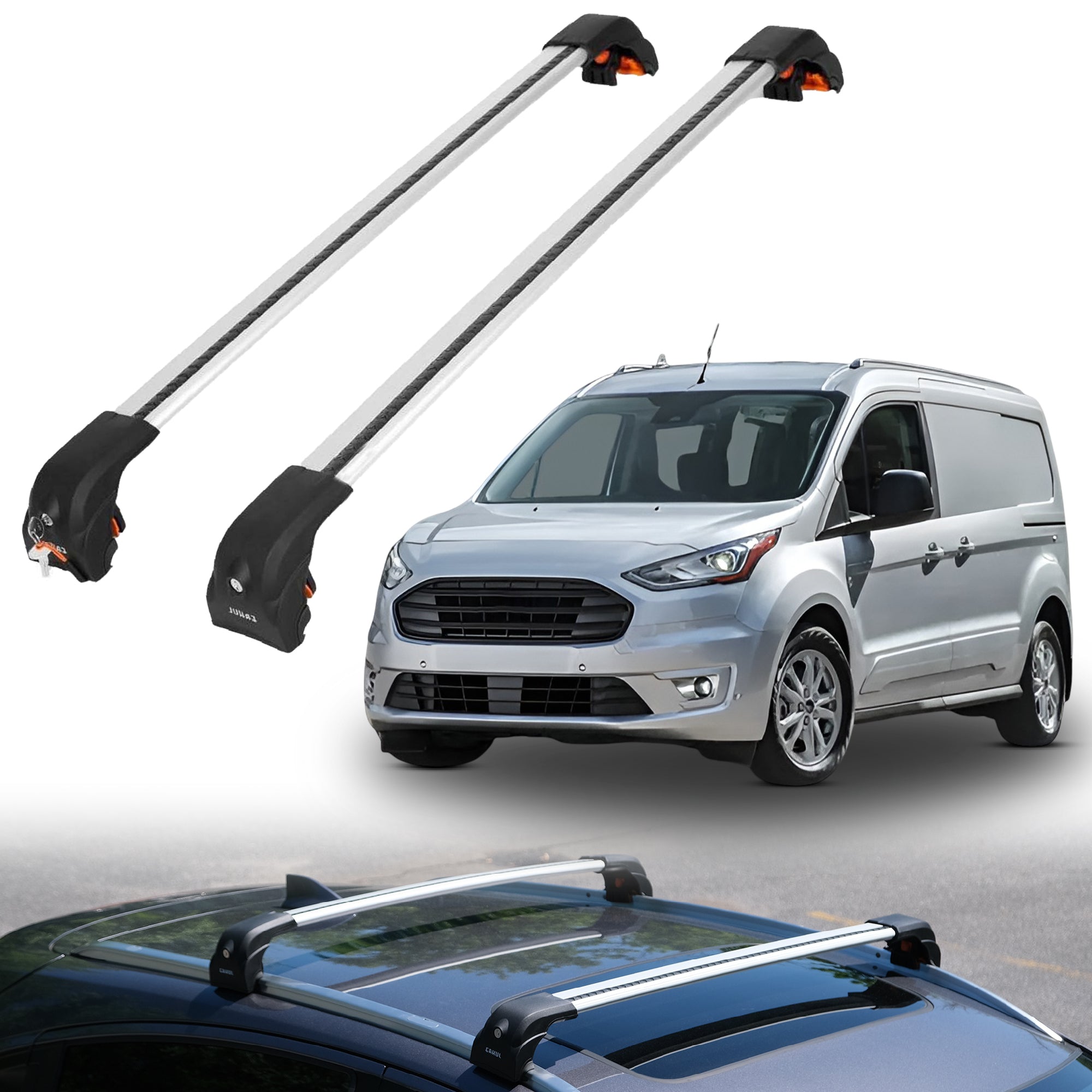 ERKUL Roof Rack Crossbars For FORD TRANSIT CONNECT 2014-2023