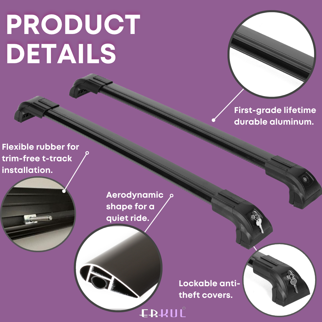 Cadillac VISTIQ 2026 Roof Rack Cross Bars Black | Erkul