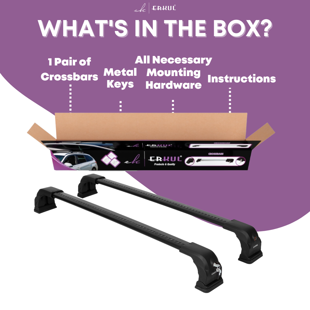 220 lbs Roof Rack Cross Bars for Mazda 6 2010-2022 Fits Fixed Points Roofs Black