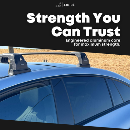 220 lbs Roof Rack Bars for Mercedes-Benz C Class Sedan 2008-2014 - Black