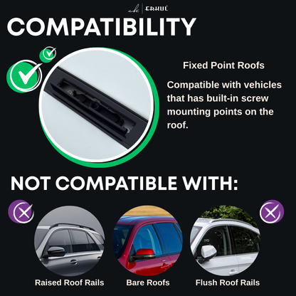 220 lbs Roof Rack Bars for Mercedes-Benz C Class Sedan 2008-2014 - Silver