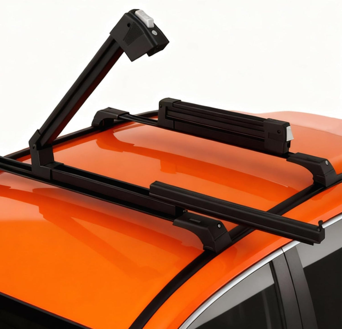 ERKUL Universal Ski & Snowboard Rack for Roof Cross Bars - 25" (4 Pairs) or 35" (6 Pairs)