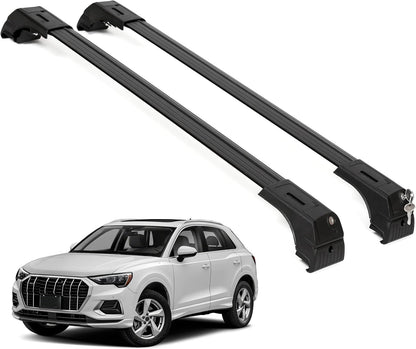 Fits Audi Q3 2019-2025 with Factory Rails 2PCS Roof Rack Cross Bars 165 LBS