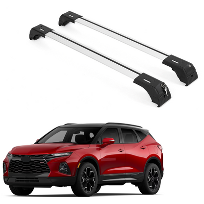 Erkul Roof Rack Crossbar Fit Chevrolet Blazer 2019-2025 Fits Flush Rails Silver