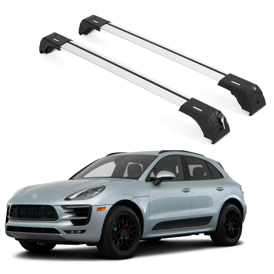 Fits Porsche Macan 2015-2026 with Factory Rails 2PC Roof Rack Cross Bars 165 LBS