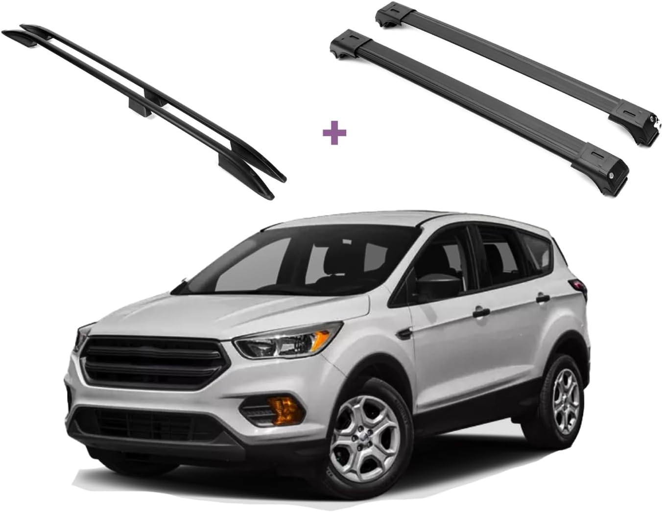 Roof Rail + Crossbar Set - Black