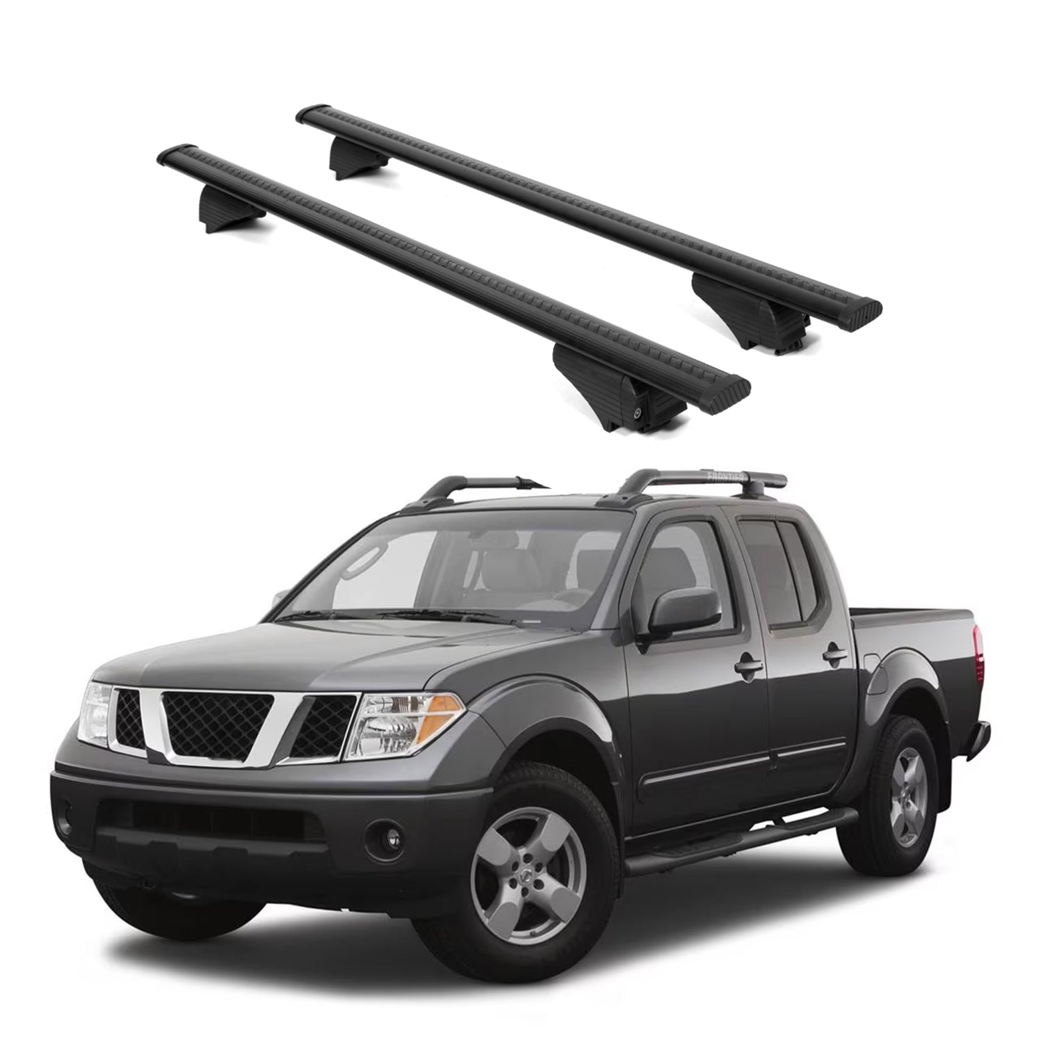 ERKUL Roof Rack Cross Bars for Nissan Frontier 2005-2021 for Raised Rails-Black
