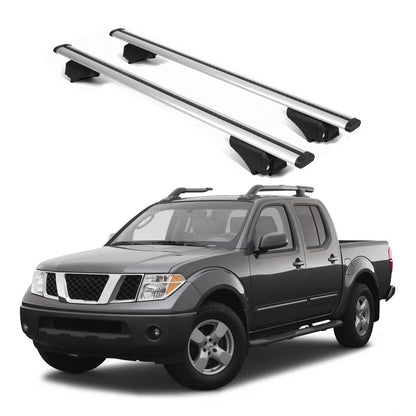ERKUL Roof Rack Cross Bars for Nissan Frontier 2005-2021 for Raised Rails-Silver