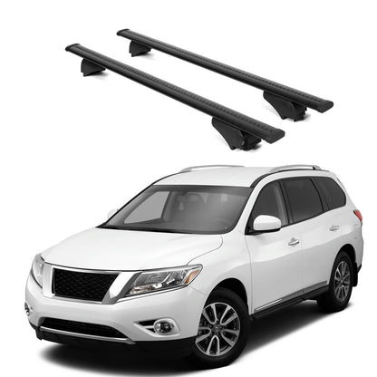 ERKUL Roof Rack Crossbars for Nissan Pathfinder 2013-2021 for Raised Rails-Black