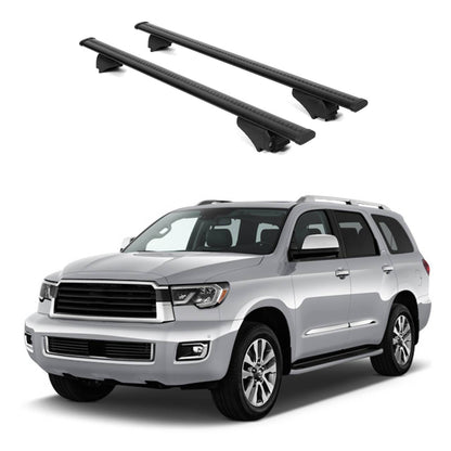 ERKUL Roof Rack Cross Bars for Toyota Sequoia 2008-2022 for Raised Rails - Black