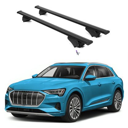 ERKUL Roof Rack Cross Bars for Audi e-tron 2019-2023 with Flush Rails - Black
