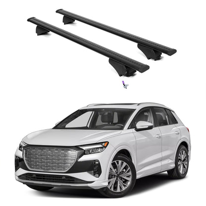 ERKUL Roof Rack Cross Bars for Audi Q4 e-tron 2022-2026 with Flush Rails - Black