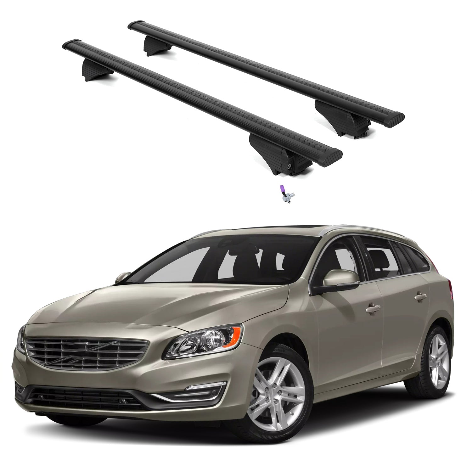 ERKUL Roof Rack Crossbars For VOLVO V60 2015-2018
